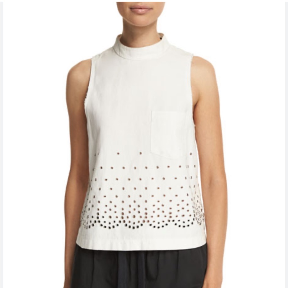 Alexander Wang eyelet embellished sleeveless top